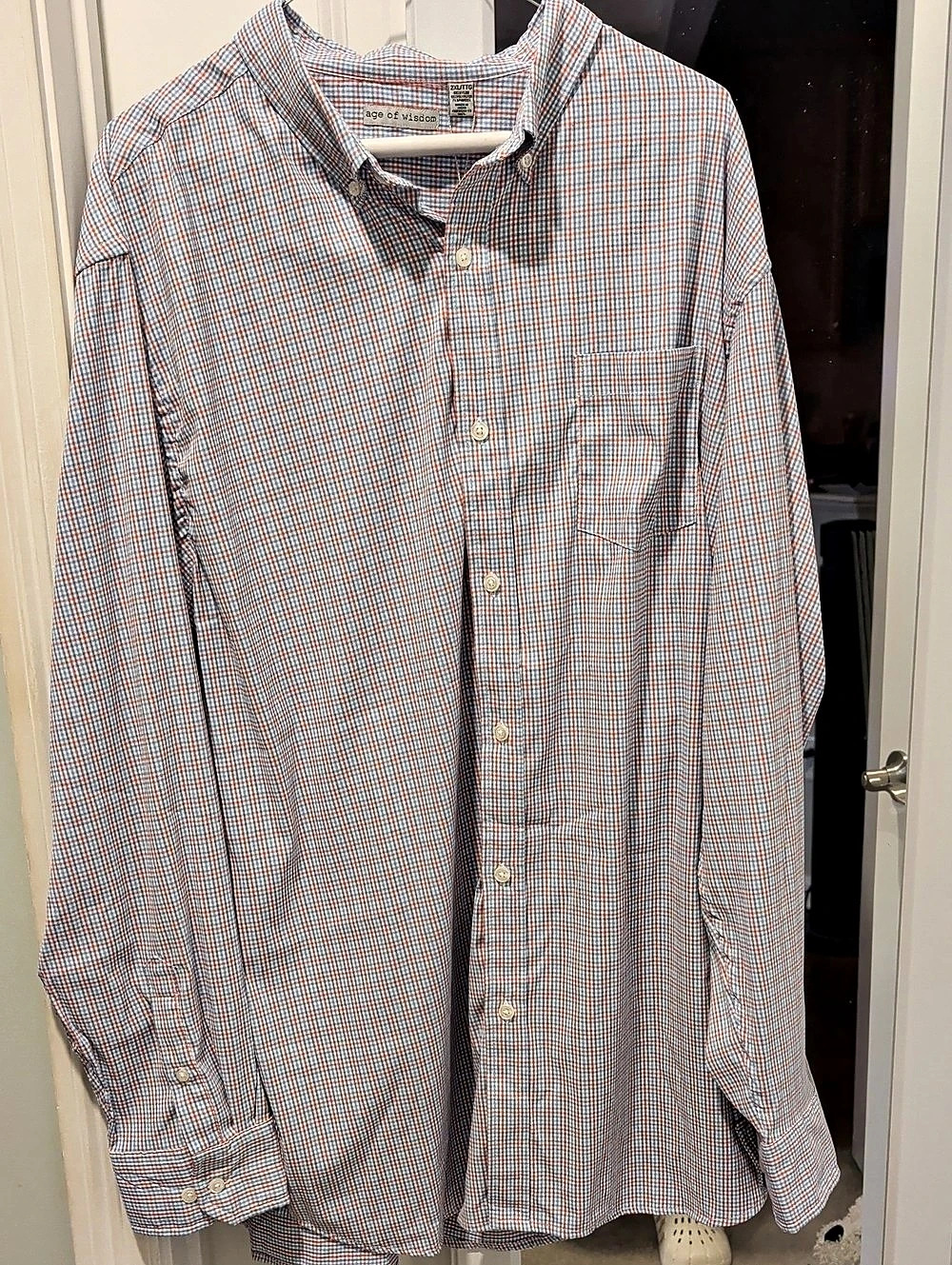 age of wisdom Men's Checkered Performance Shirt 2XL NWT